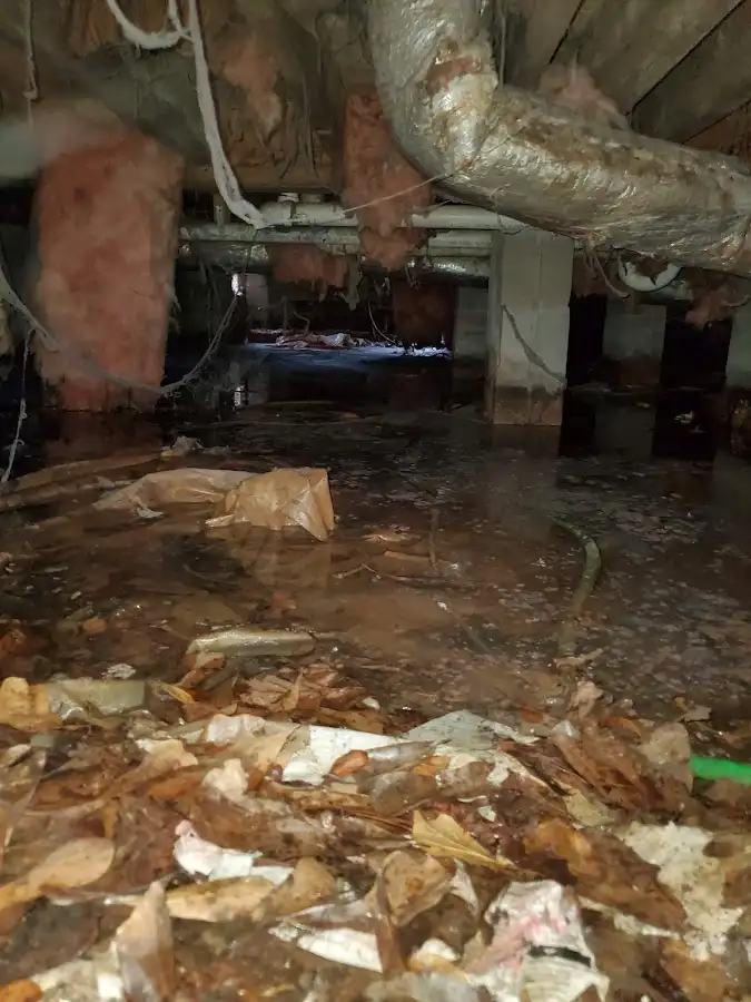 Crawl space flood assessment for Commercial Water Damage Restoration in Franklin Park